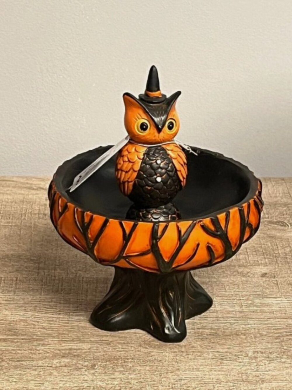 Johanna Parker Owl in Tree Bowl 7.5" X 6"